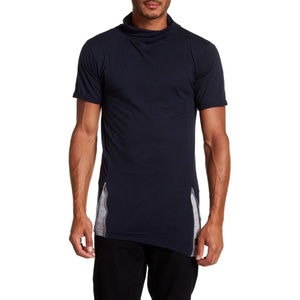 Soulstar Nocky Long Tee Shirt Zipper Navy Mens XL